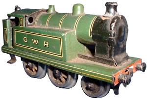 Norton Nut's Small Bing tinplate clockwork loco, GWR