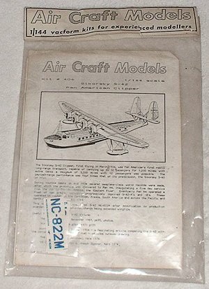 Air Craft Models 1/144 vac form Sikorsky S-42 kit Norton Nut's Air Craft Models 1/144 vac form Sikorsky S-42 kit