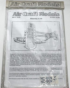 Air Craft Models 1/144 Sikorsky S-40 kit Norton Nut's Air Craft Models 1/144 Sikorsky S-40 kit