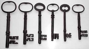 Very old keys - large - decorative Norton Nut's Very old keys - large - decorative
