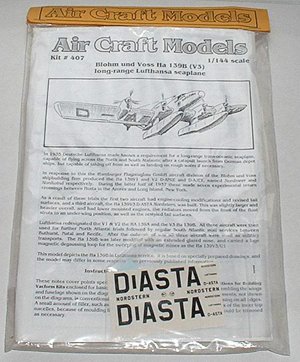 Air Craft Models 1/144 vac form Blohm und Voss HA139 V3 Norton Nut's Air Craft Models 1/144 vac form Blohm und Voss HA139 V3