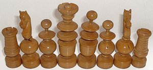 Old wooden chess set Norton Nut's Old wooden chess set