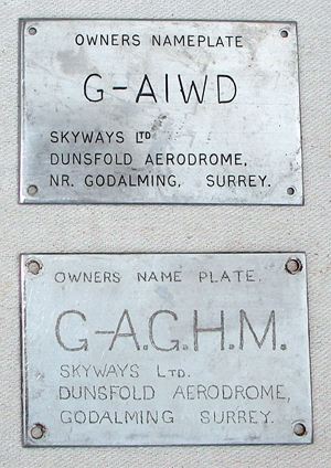 Dakota Aircraft Owners Identification Plates Norton Nut's Dakota Aircraft Owners Identification Plates