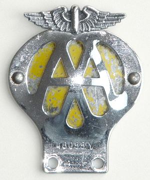 A.A. Membership Badge For Motorcycle Norton Nut's A.A. Membership Badge For Motorcycle