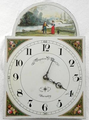 30 Hour Longcase Clock Movement and Dial by Augustine Allen of Barnsley. C.1820 Norton Nut's 30 Hour Longcase Clock Movement and Dial by Augustine Allen of Barnsley. C.1820
