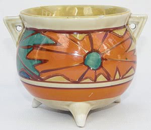 Clarice Cliff - Cauldron In Umbrellas Pattern Norton Nut's Clarice Cliff - Cauldron In Umbrellas Pattern