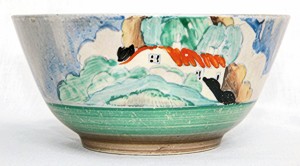 Clarice Cliff Newlyn Pattern Bowl Norton Nut's Clarice Cliff Newlyn Pattern Bowl