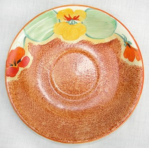 Clarice Cliff Nasturtium Pattern Saucer Norton Nut's Clarice Cliff Nasturtium Pattern Saucer