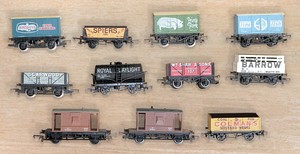 A Job Lot Of 11 Goods Wagons - Hornby, Triang, Mainline, Grafar Norton Nut's A Job Lot Of 11 Goods Wagons - Hornby, Triang, Mainline, Grafar