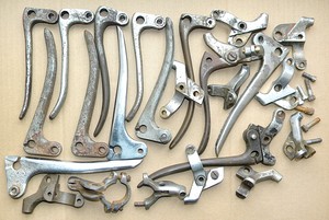 Job Lot Of Vintage Motorcycle Clutch / Brake Lever Parts Norton Nut's Job Lot Of Vintage Motorcycle Clutch / Brake Lever Parts