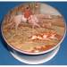 Norton Nut's Pot lid and base, fox hunt scene, possibly Pratt Ware