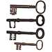 Norton Nut's 4 Old antique Keys